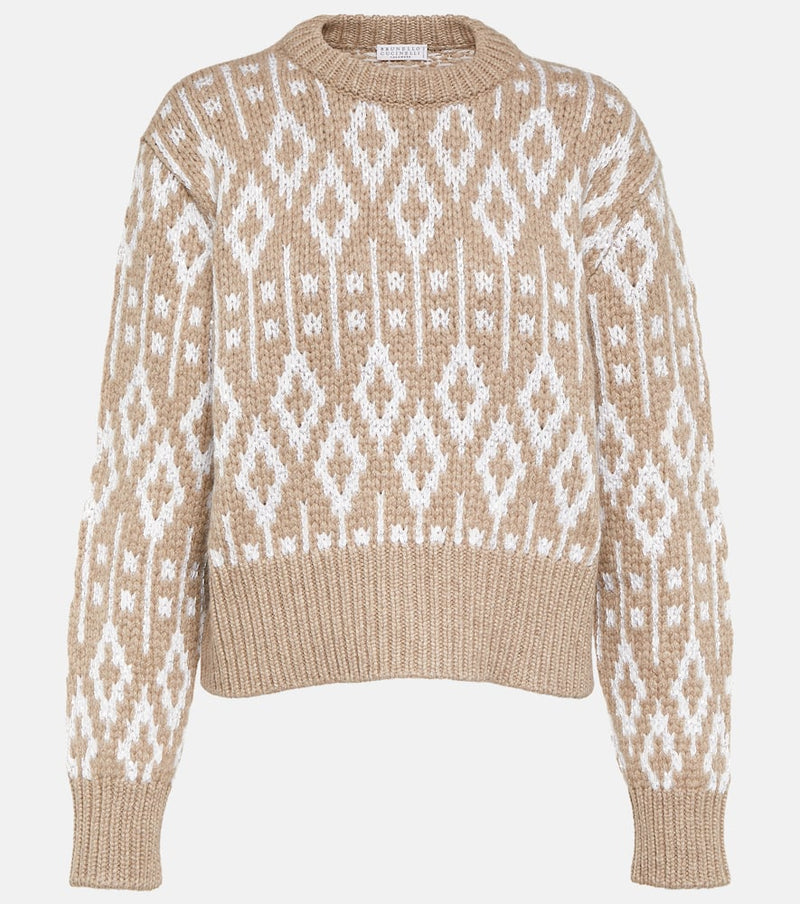 Brunello Cucinelli Jacquard cashmere sweater