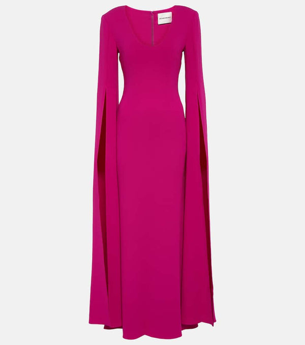 Roland Mouret Cape-sleeve cady gown | LYBSTORE