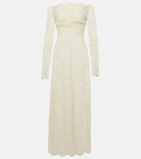 Rabanne Off-shoulder lace maxi dress