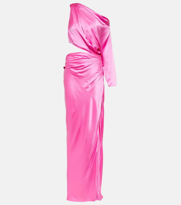 The Sei Draped cutout silk satin gown