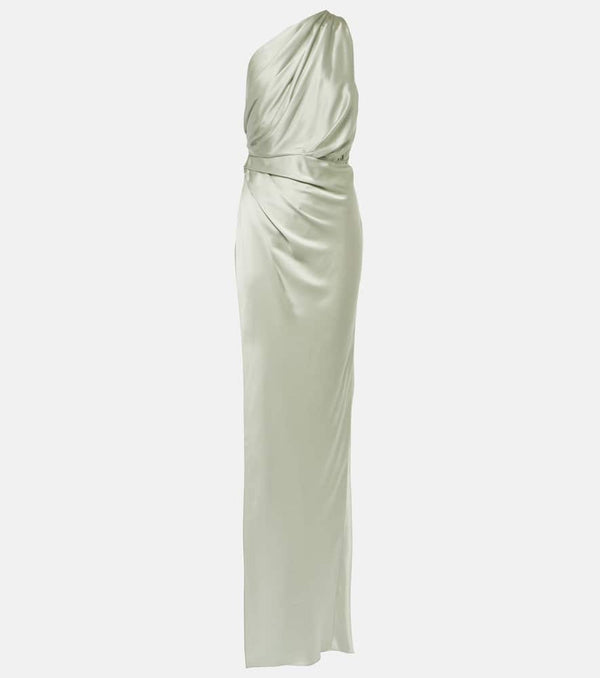 The Sei Draped one-shoulder silk satin gown