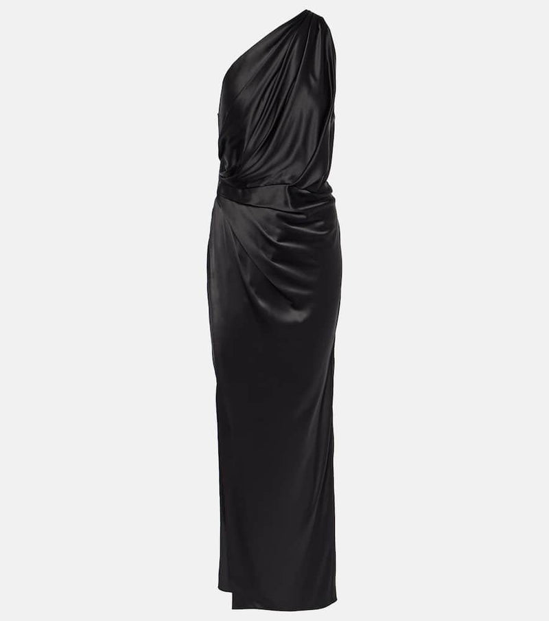 The Sei One-shoulder silk satin maxi dress