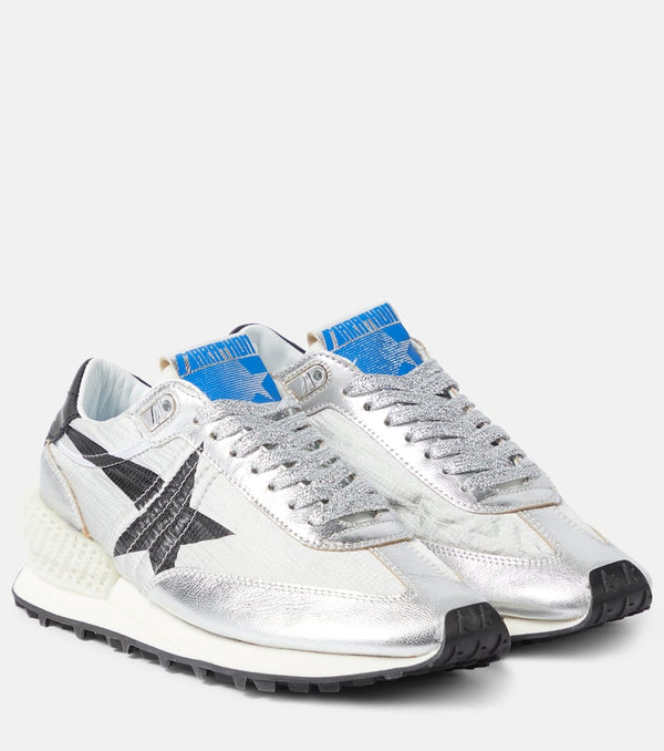 Golden Goose Marathon leather-trimmed sneakers