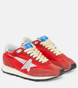 Golden Goose Marathon suede-trimmed sneakers