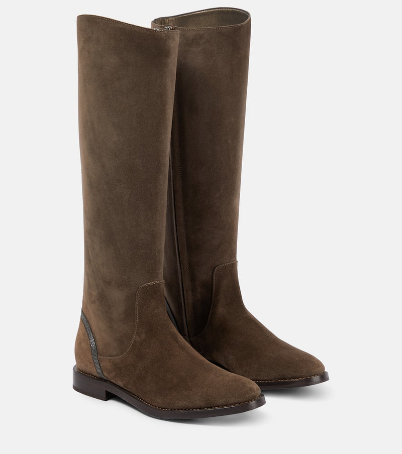 Brunello Cucinelli Suede knee-high boots