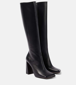 Amina Muaddi Marine 95 nappa leather knee-high boots