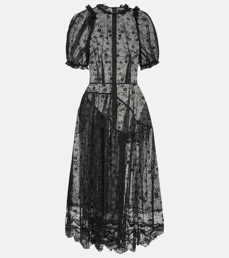 Simone Rocha Embellished lace midi dress