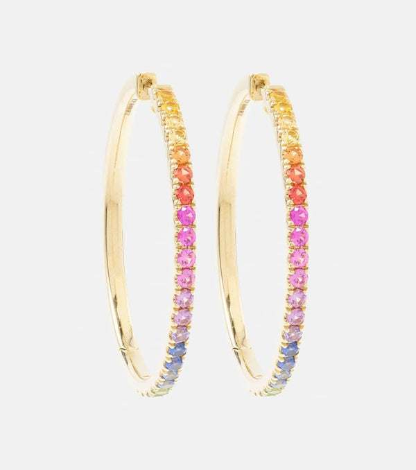 Robinson Pelham Giant Orb 14kt gold hoop earrings with sapphires