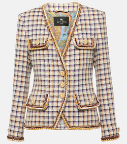 Etro Checked cotton-blend jacket