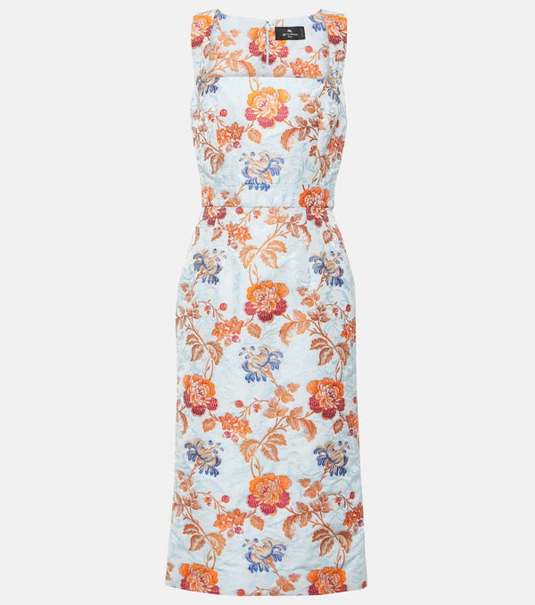 Etro Floral jacquard midi dress