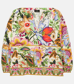 Etro Floral cotton cropped top