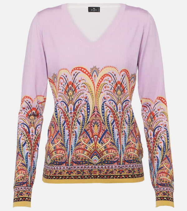 Etro Printed silk-blend sweater