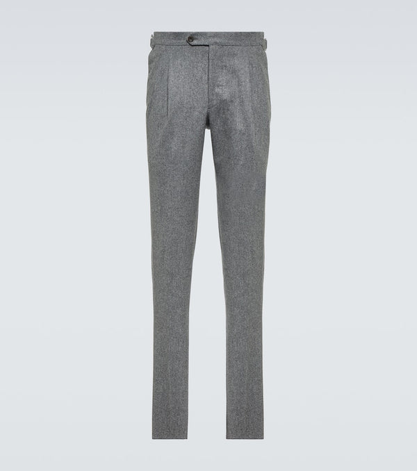 Thom Sweeney Wool flannel slim pants