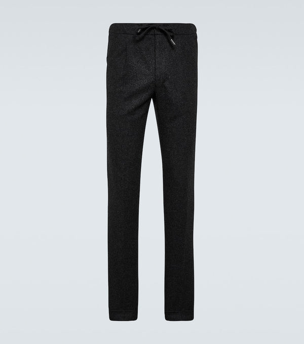 Thom Sweeney Wool flannel slim pants