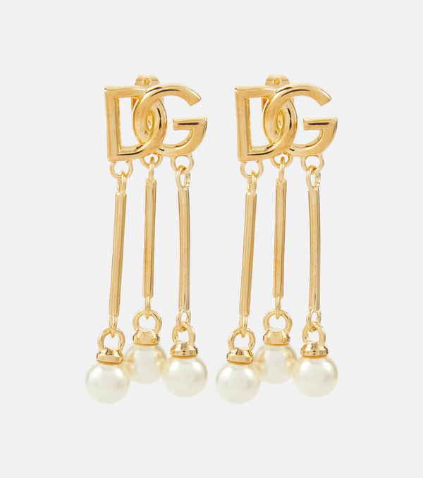Dolce & Gabbana DG embellished drop earrings