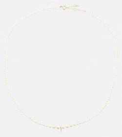 Persée Gradient 18kt gold necklace with diamond and pearls