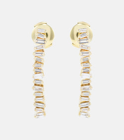 Suzanne Kalan Fireworks 18kt gold earrings with white diamonds