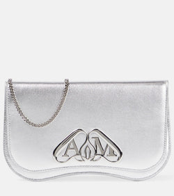 Alexander McQueen Seal Mini leather phone pouch