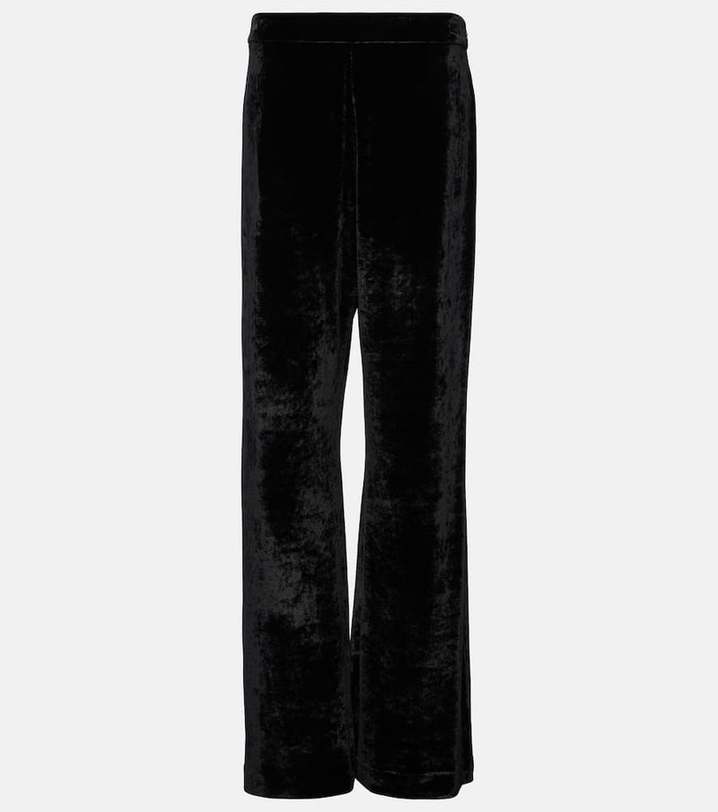 Jil Sander High-rise velvet wide-leg pants