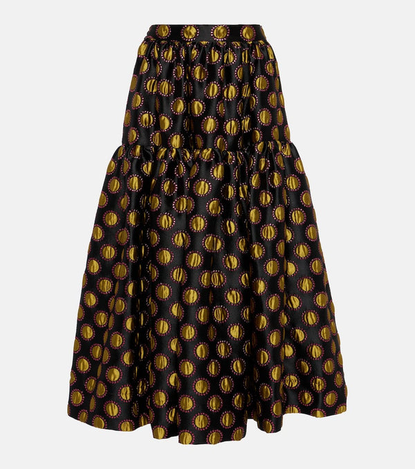 La DoubleJ Oscar jacquard midi skirt