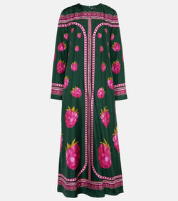 La DoubleJ Swing printed silk twill maxi dress