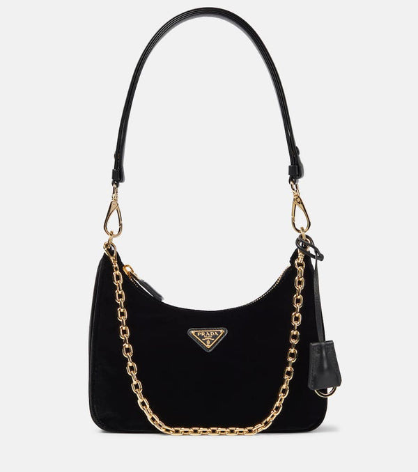 Prada Re-Edition Small velvet shoulder bag