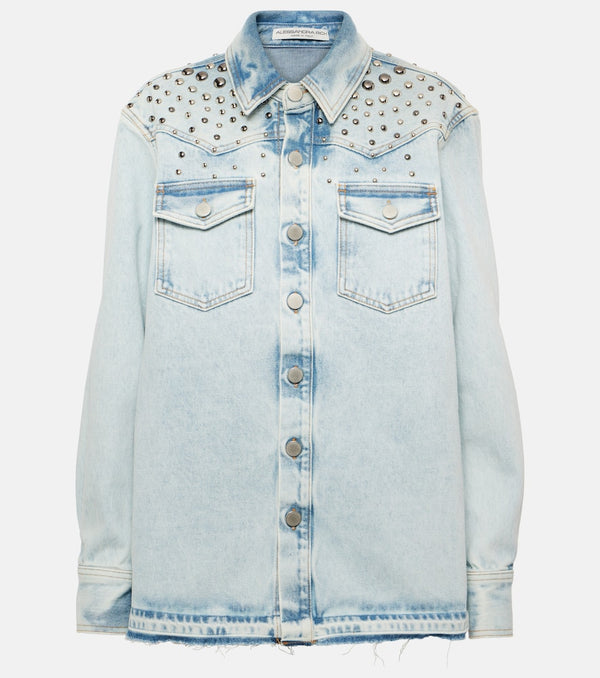 Alessandra Rich Studded denim jacket