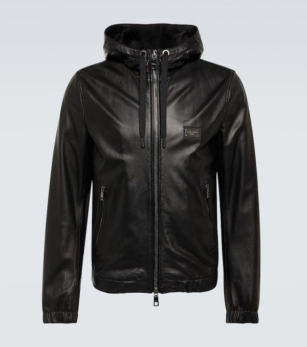 Dolce & Gabbana Logo leather jacket