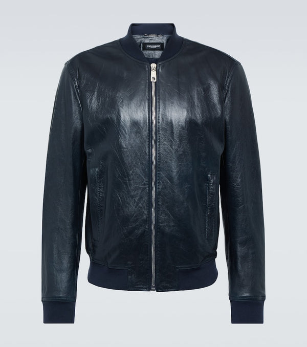 Dolce & Gabbana Leather bomber jacket