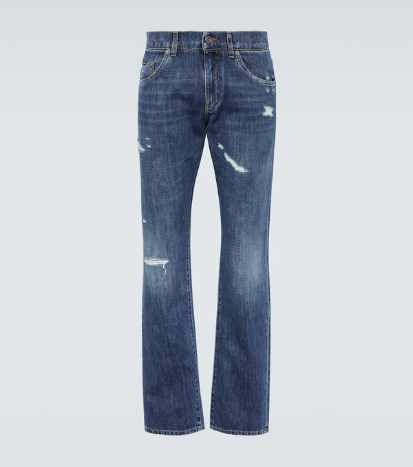 Dolce & Gabbana Distressed straight jeans