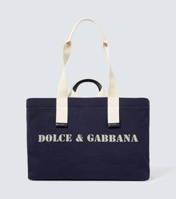 Dolce & Gabbana Logo leather-trimmed tote bag