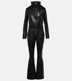 Perfect Moment Belted faux leather ski suit | LYBSTORE