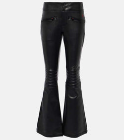 Perfect Moment Mid-rise faux leather flared pants