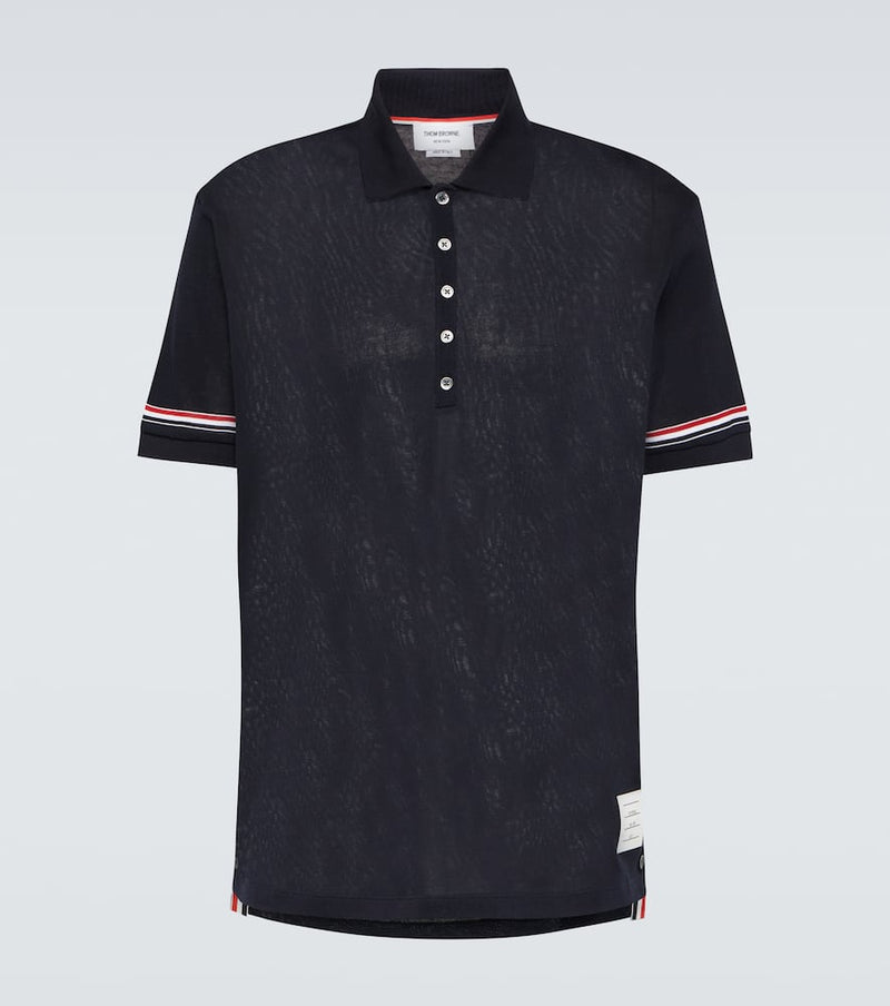 Thom Browne RWB Stripe cotton polo shirt