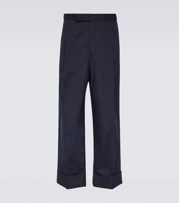 Thom Browne Low-rise cropped wide-leg pants