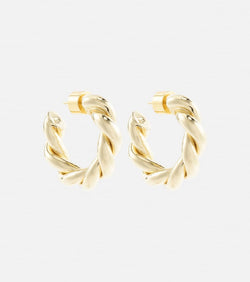 Jennifer Fisher Double Twisted 10kt gold hoop earrings