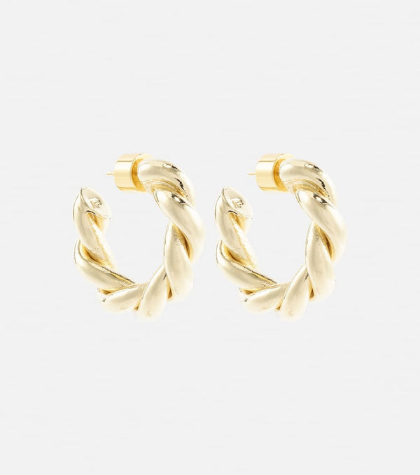 Jennifer Fisher Double Twisted 10kt gold hoop earrings