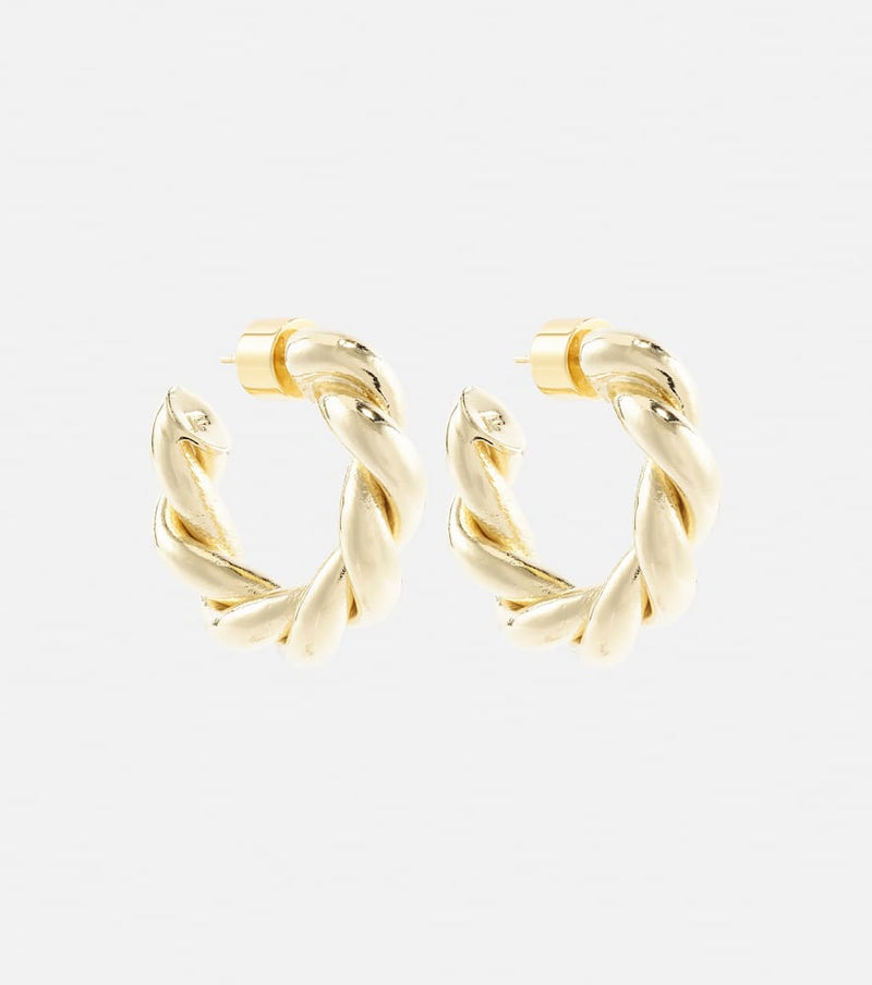 Jennifer Fisher Double Twisted 10kt gold hoop earrings