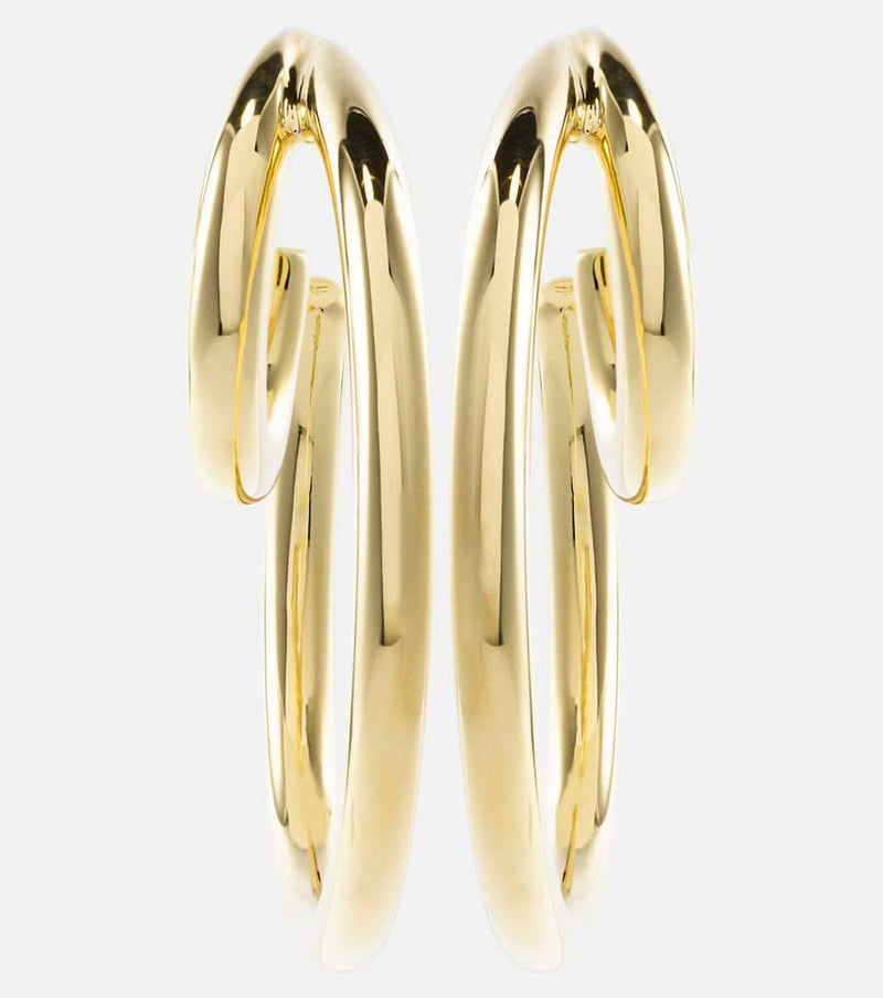 Jennifer Fisher Double Baby 10kt gold-plated hoop earrings