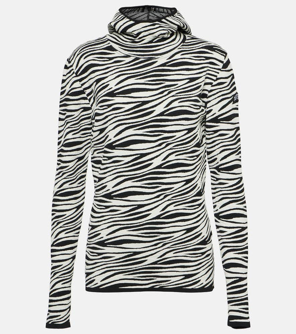 Jet Set Zoey zebra-print jacquard hoodie