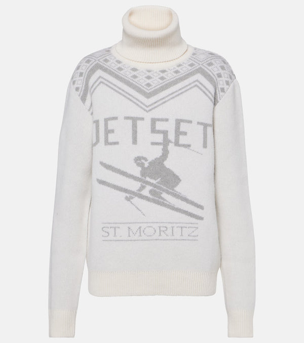 Jet Set Wool intarsia turtleneck sweater