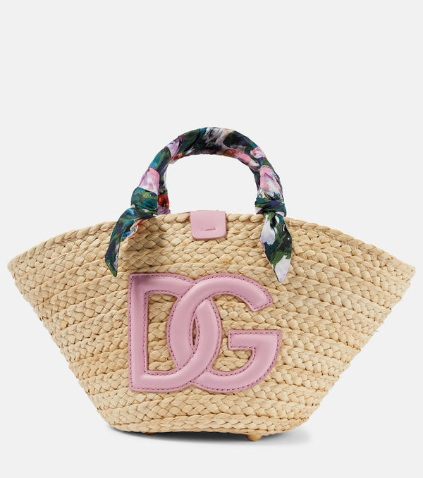 Dolce & Gabbana Kendra Small straw basket bag