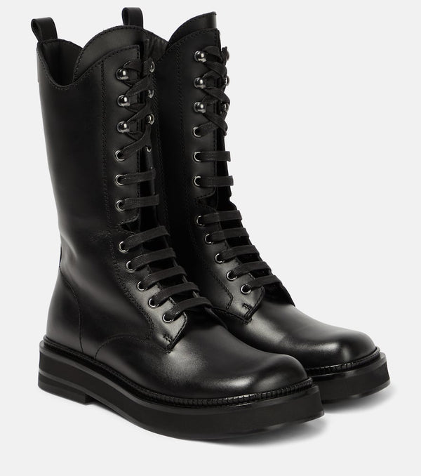 The Attico Robin leather combat boots