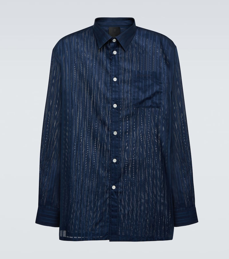 Givenchy Striped cotton voile shirt