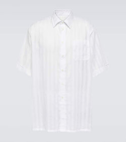 Givenchy Striped cotton voile bowling shirt