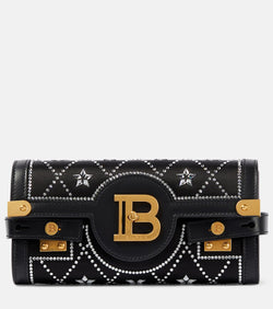 Balmain B-Buzz Pouch 23 embellished satin clutch