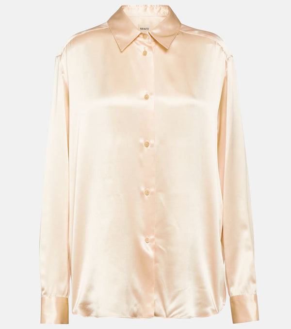 Khaite Argo silk charmeuse blouse