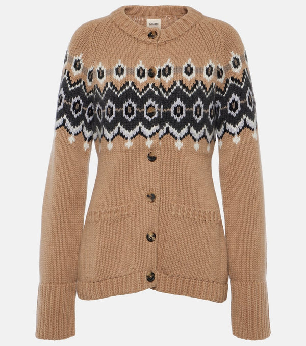 Khaite Suzette Fair Isle cashmere-blend cardigan