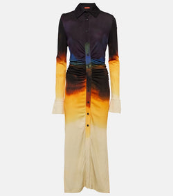 Altuzarra Claudia tie-dye ruched midi dress