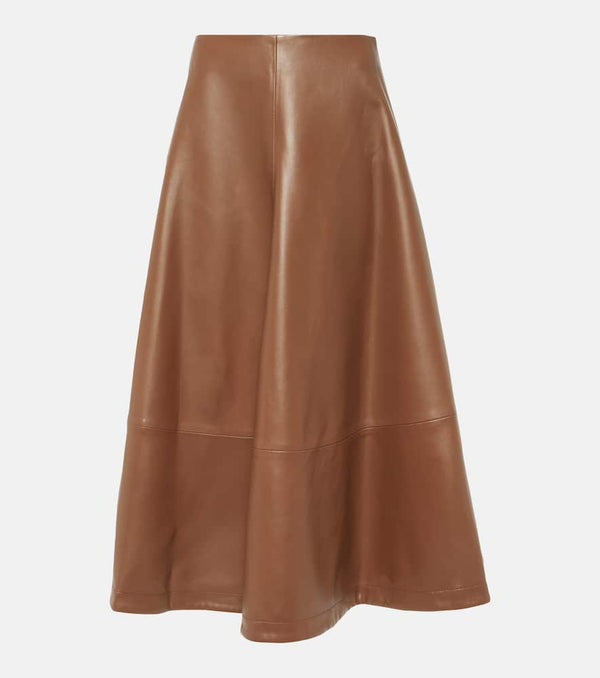 Altuzarra Varda leather midi skirt